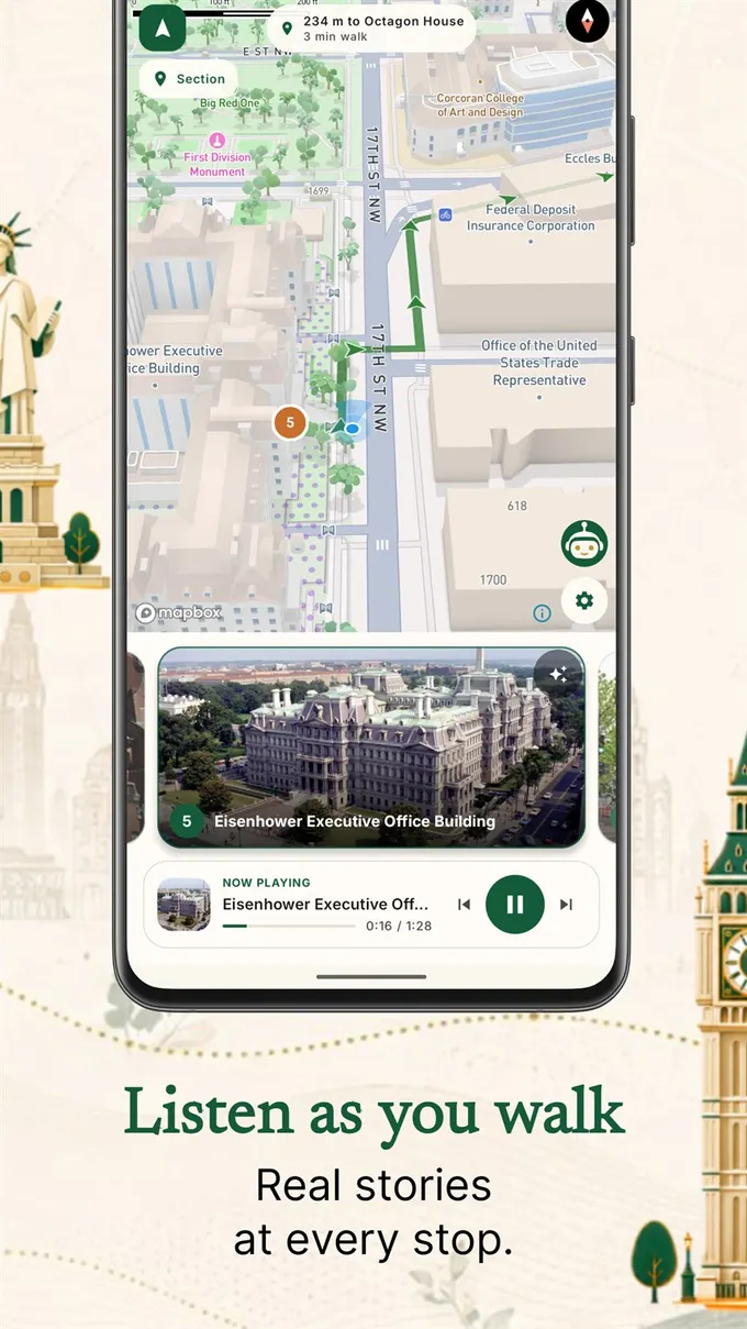 CityTour AI audio narration while walking